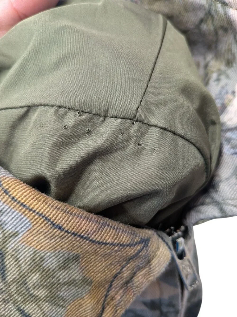 Camo Bomber Zip Up Jacket Gorpcore Utility Hunting Grunge Streetwear 90s Medium